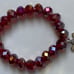Glass beads bracelets with charm /choose 3 colors as a bundle