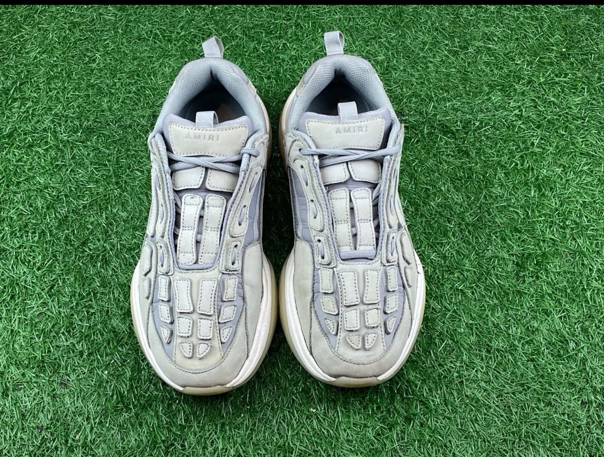 Amiri Bone Runner Mens Sneakers Grey - Size 10