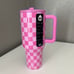 Hydrojug pink checkers 32 oz tumbler