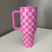 Hydrojug pink checkers 32 oz tumbler