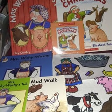 Mrs. Wishy-Washy books and felt set