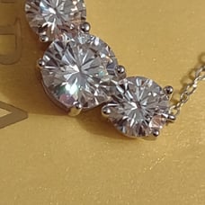 Absolutely breathtaking pendant necklace .4 carat g r a certified. Positive test