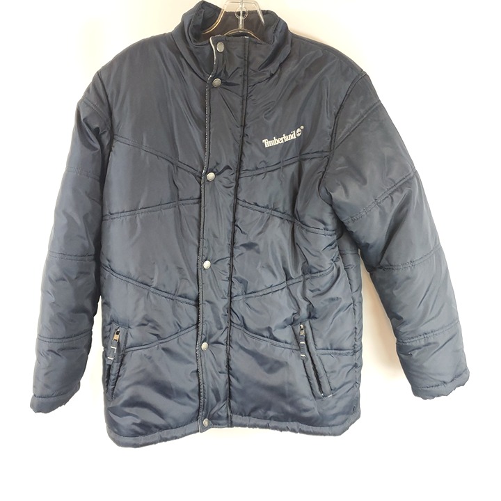 Timberland Co Navy Blue Outdoor Performance Puffer Button Zipper Mens Sz Large