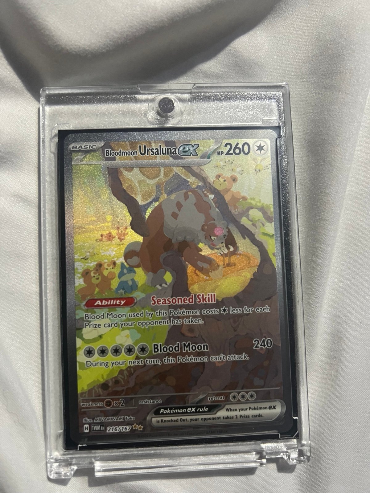 bloodmoon ursaluna ex pokemon tcg card