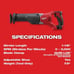MILWAUKEE SAWZALL CORDLESS NIB