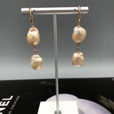 Freshwater baroque pearl earrings