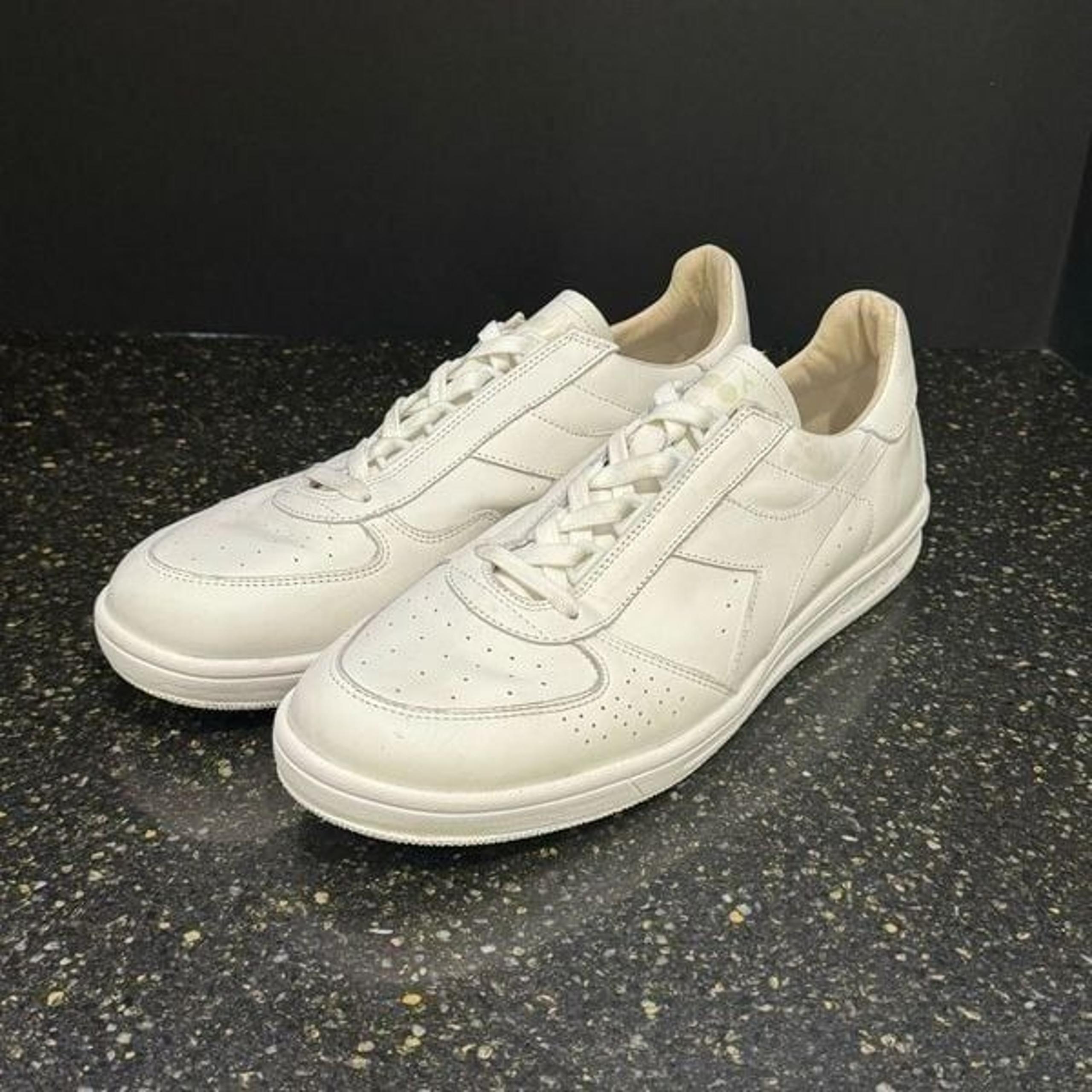 Diadora B. Elite White Leather Sneakers. Size 12.