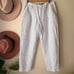 LAUREN RALPH LAUREN 100% linen striped pants Women's SIZE 10 beachy coastal