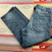 Vintage 90s Y2k Royal Blue Baggy Jeans Gray Denim Grunge Men's Measure 32x29
