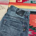 Vintage 90s Y2k Royal Blue Baggy Jeans Gray Denim Grunge Men's Measure 32x29