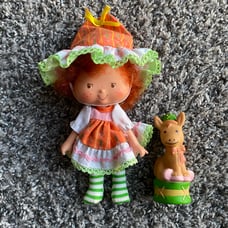 Vintage Strawberry Shortcake Cafe Olé Party Pleaser Doll w/ Burrito Pet