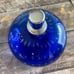 Lampe Avenue Fragrance Oil Lamp Cobalt Blue Glass Embedded Bubbles Silver Top