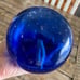 Lampe Avenue Fragrance Oil Lamp Cobalt Blue Glass Embedded Bubbles Silver Top