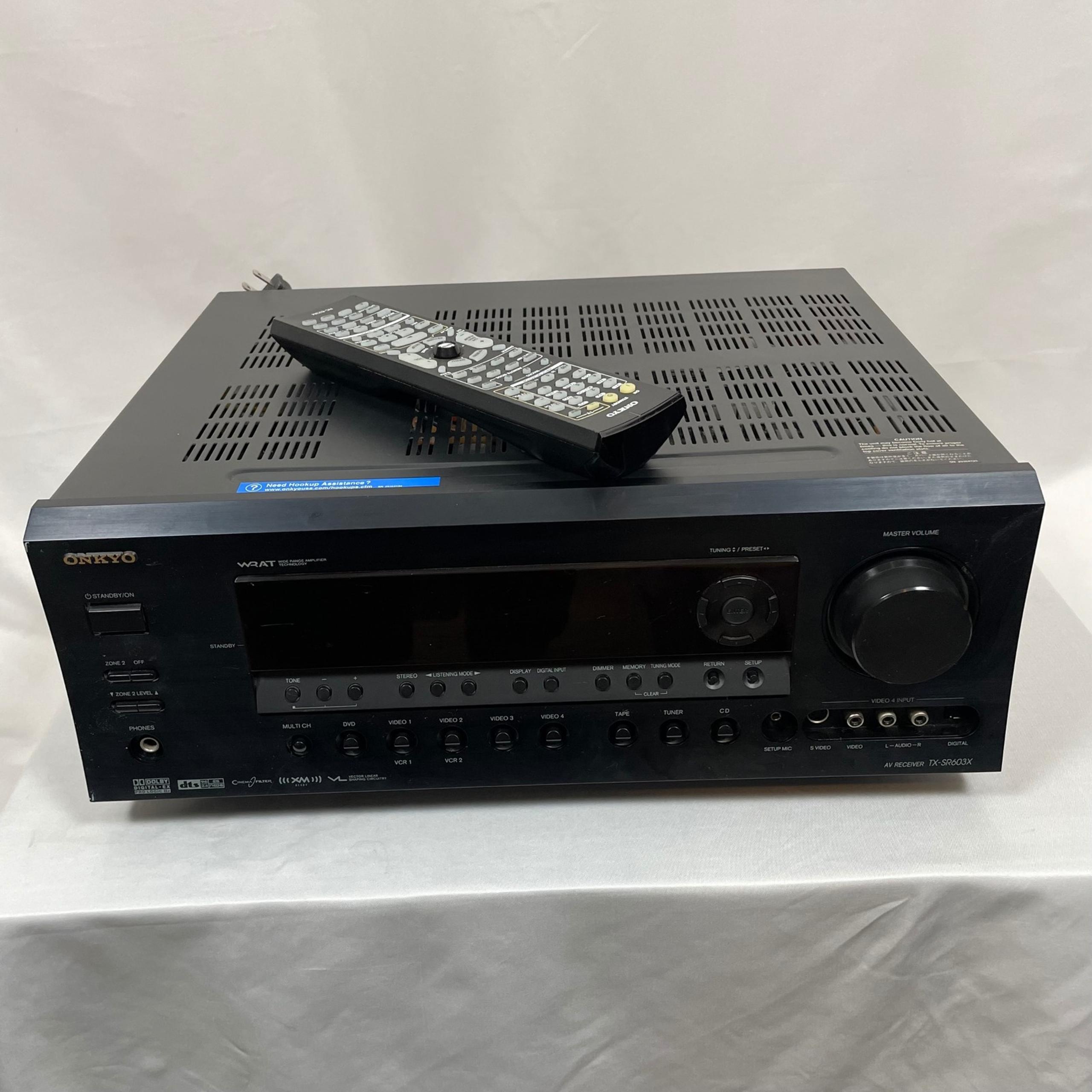 Onkyo TX-SR603X AV Receiver 7.1 Channel Home Theater Audio Remote Included