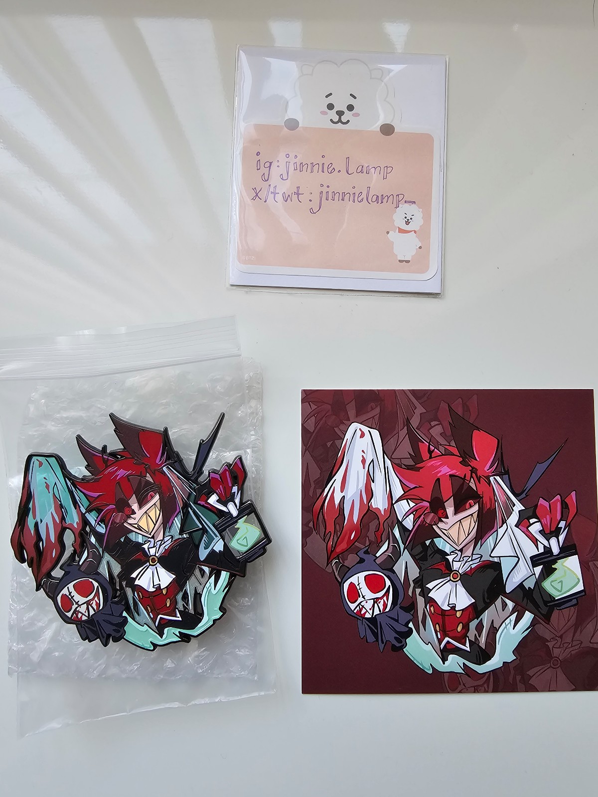 Hazbin Hotel Halloween Alastor Pin orangeshapins - BN
