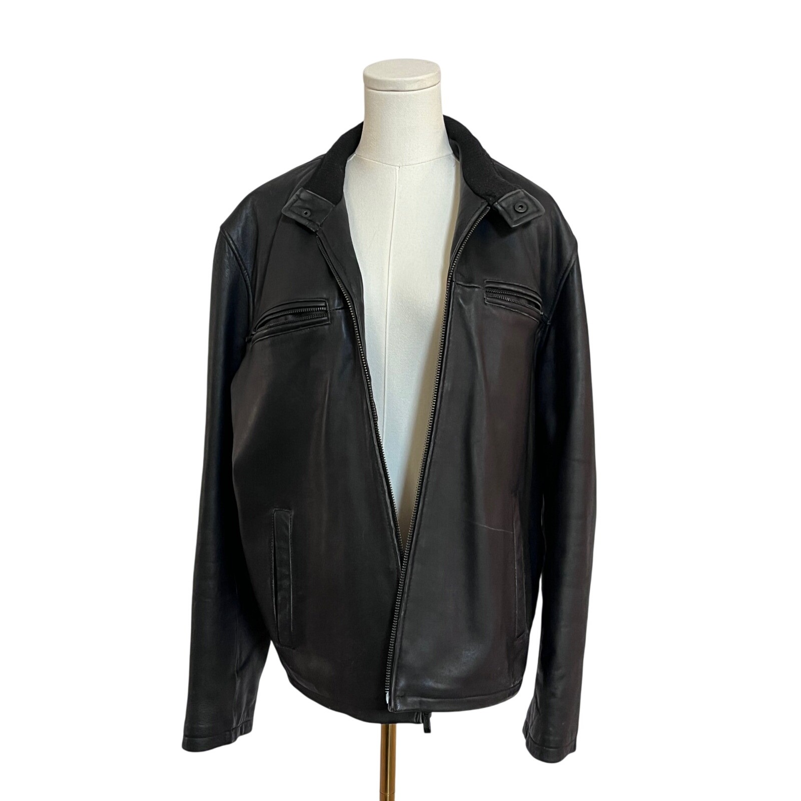 Vintage M. Julian Wilson's Leather Jacket Bomber Style Black Large