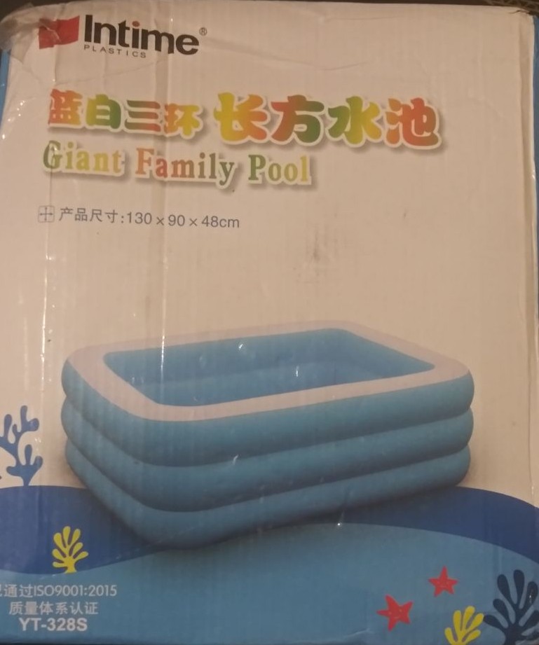 Large inflatable swimming pool
