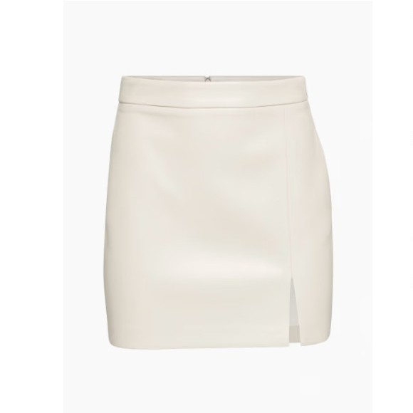 Wilfred patio slit mini skirt matte pearl 4