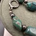 Vintage Sterling Shube’s Dakota West Turquoise Nugget native style Bracelet