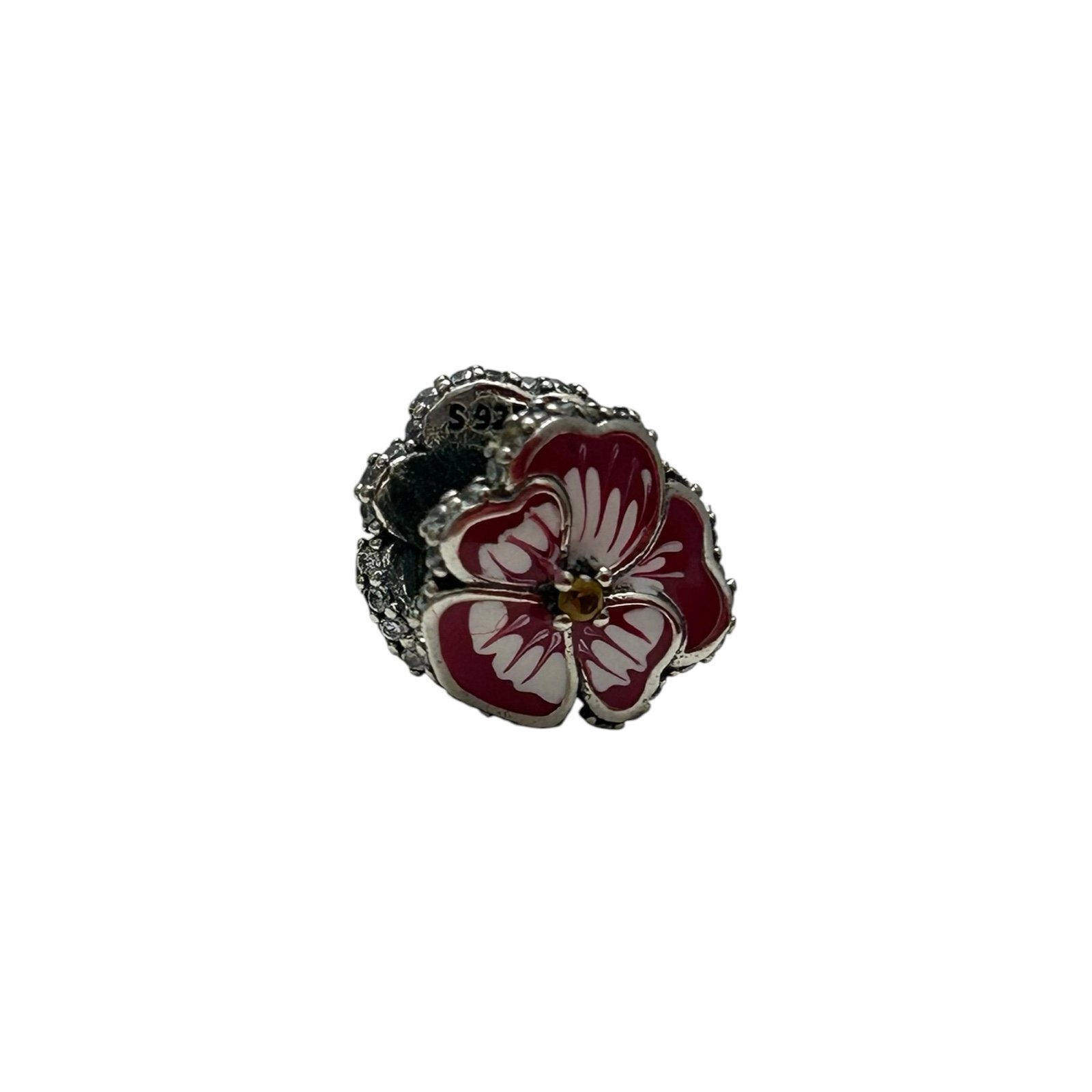 Pandora Pink Pansy Flower Charm Retired