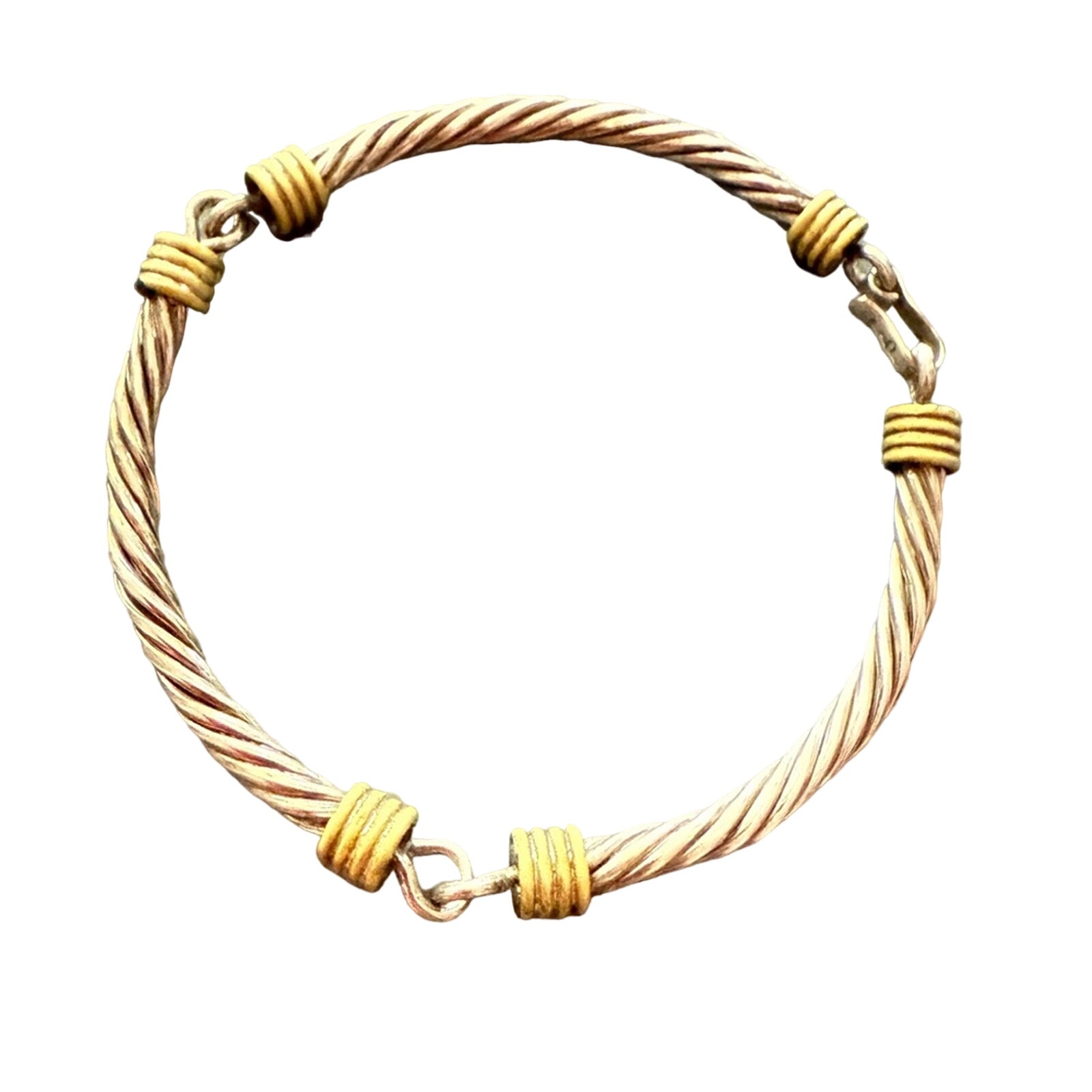 925 Sterling Silver Twisted Rope Linked Bracelet
