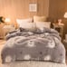 Milk Velvet Quilt Core, Cartoon Warm Comforter, Milk Velvet In One Side,-MBl