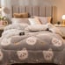 Milk Velvet Quilt Core, Cartoon Warm Comforter, Milk Velvet In One Side,-MBl