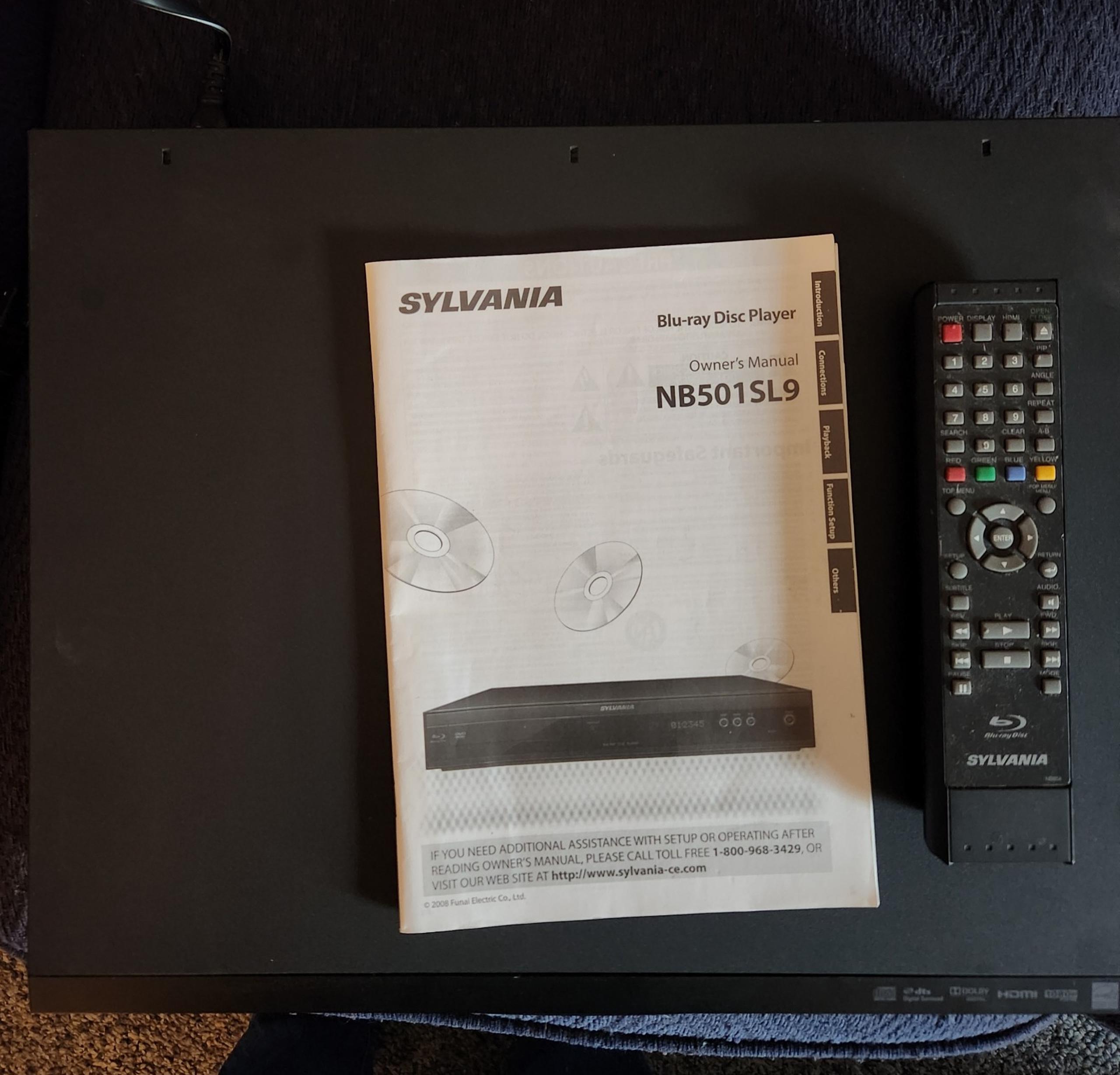Sylvania Blu-ray disc player