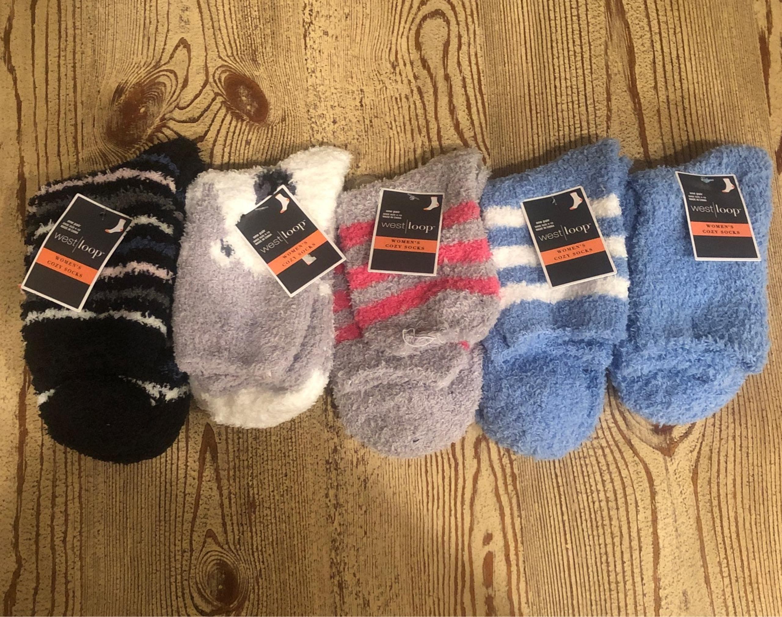 (5) West Loop Women's Cozy Socks 4-10s