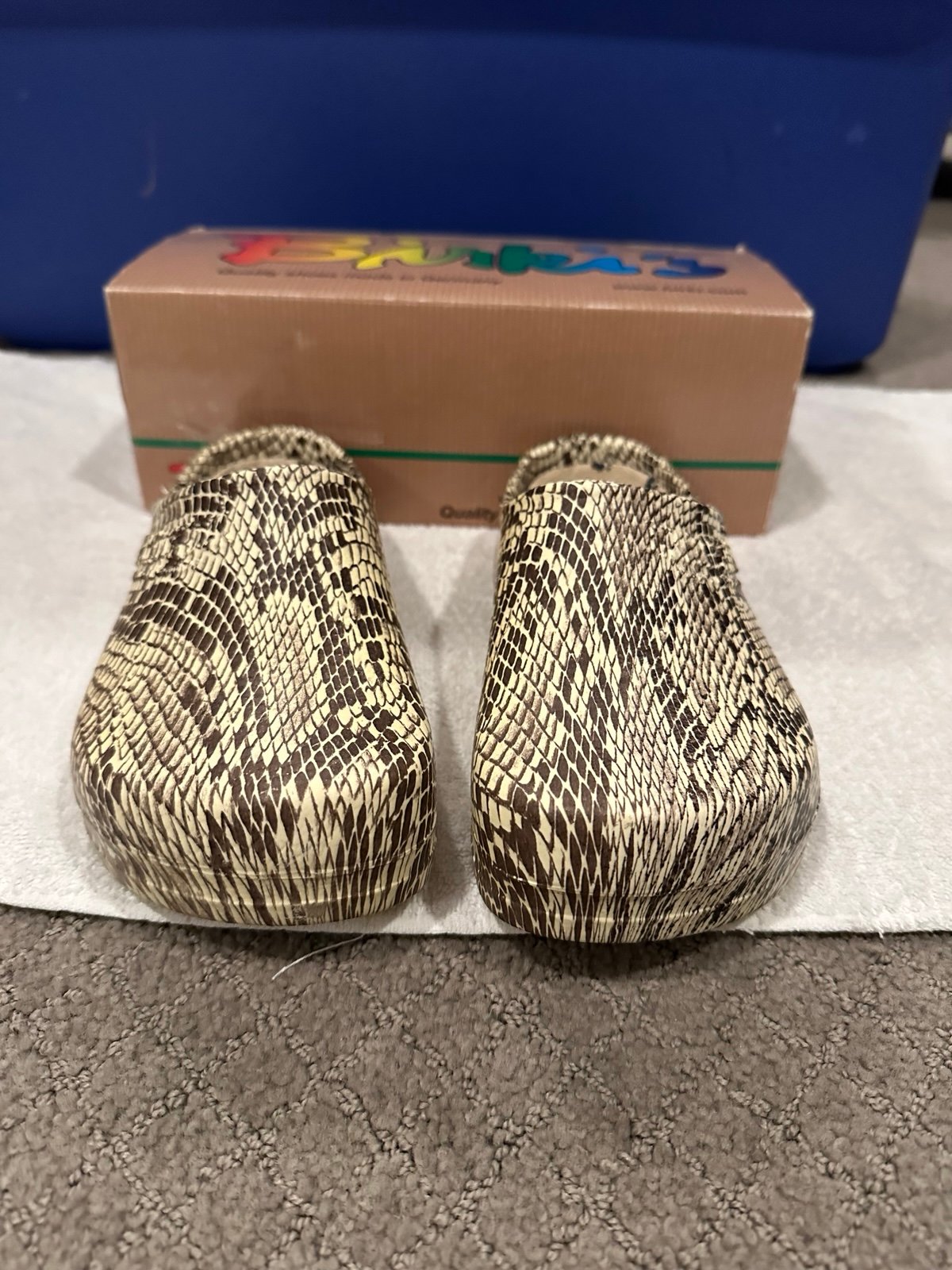 Birki’s Suoer-Birki Alpro Foam White Snake Ladies 7.5 New Old Stock