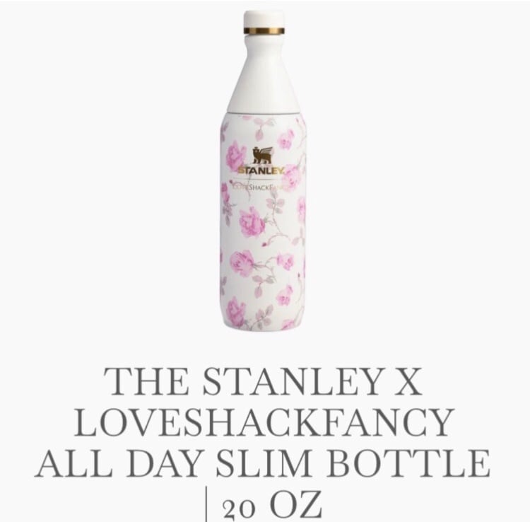 The Stanley x Loveshack Fancy All Day Slim Bottle-20oz