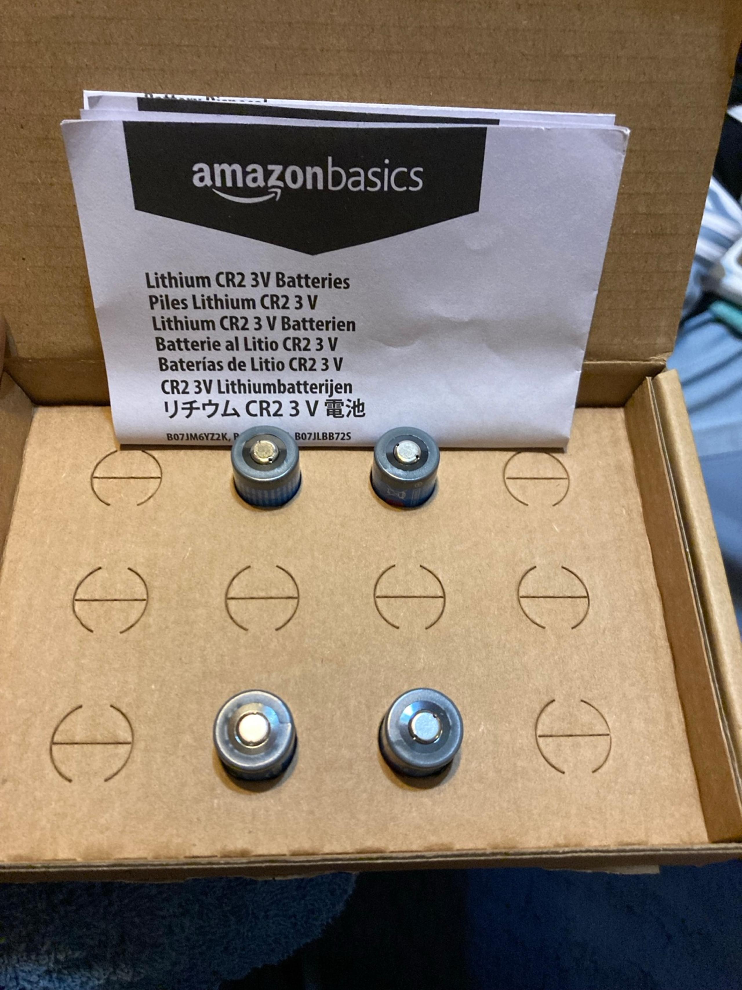 Basics Non-Rechargeable Lithium CR2 3 Volt Batteries, 4 Count