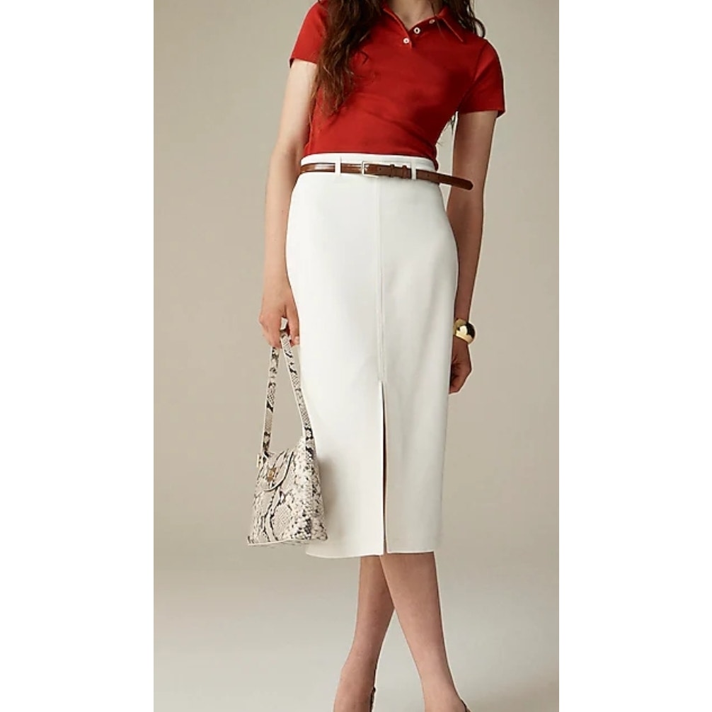 J. Crew Pencil Midi Skirt in Four-Season Stretch Size 4 NWT