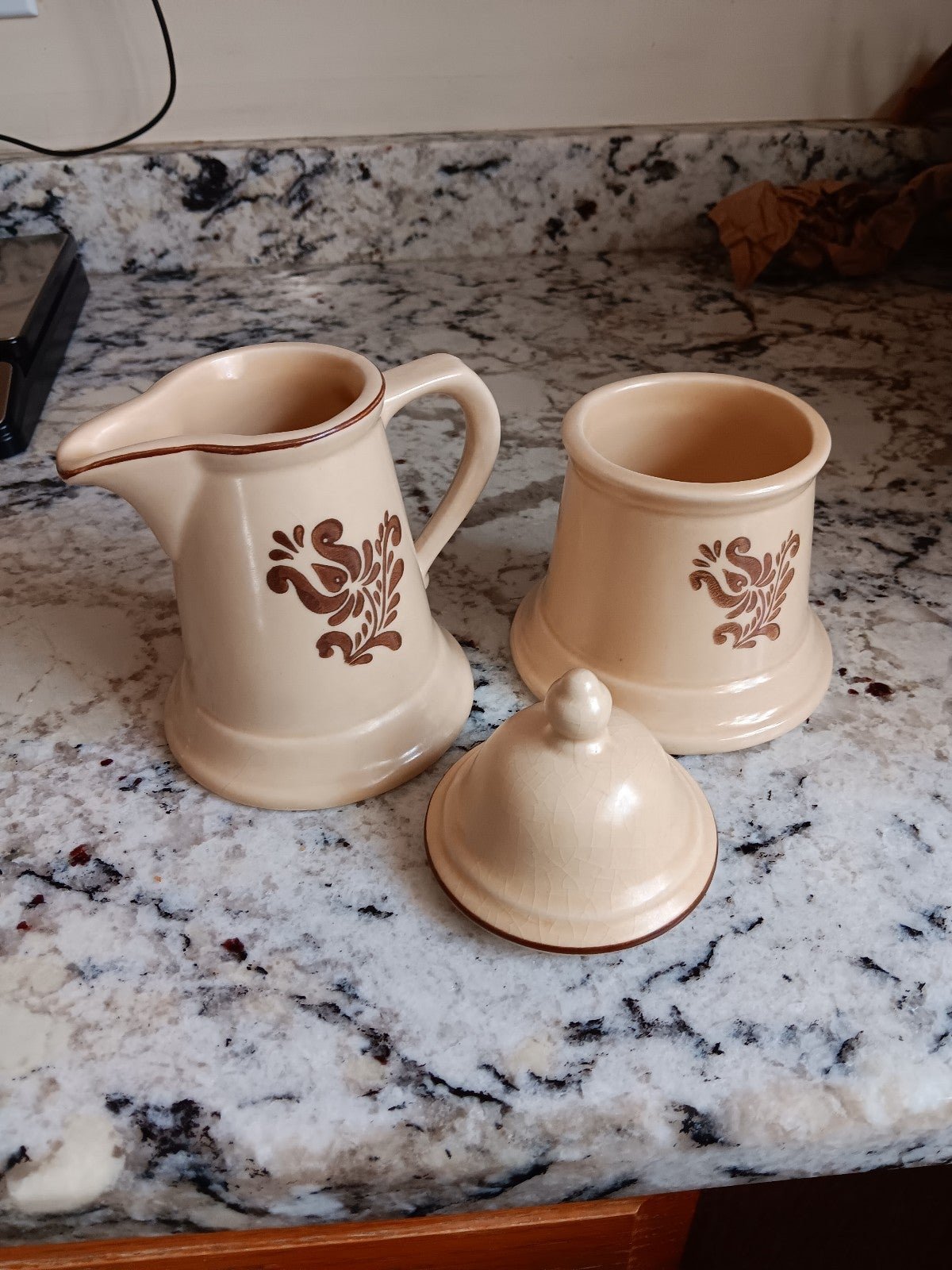 Pfaltzgraff Sugar and Creamer