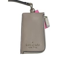 Kate Spade Staci Saffiano Leather Card Case Lanyard