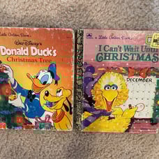 2 Vintage Christmas Golden Books -I Can’t Wait Until Christmas & Donald Duck