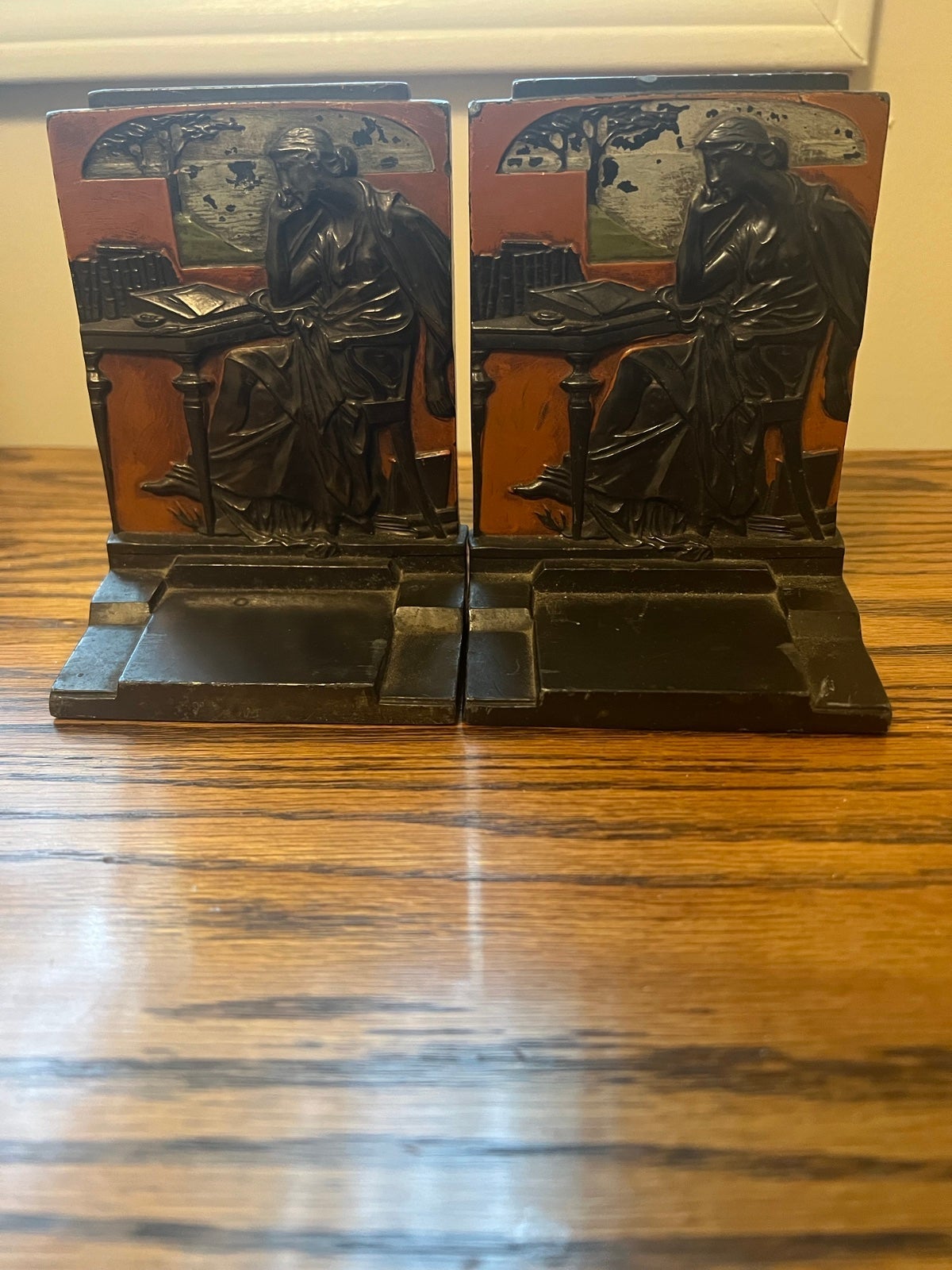 1925 Pompeian Bronze Bookends