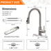 Brushed Nickel Kitchen Faucets with Pull Down Sprayer - NEW!