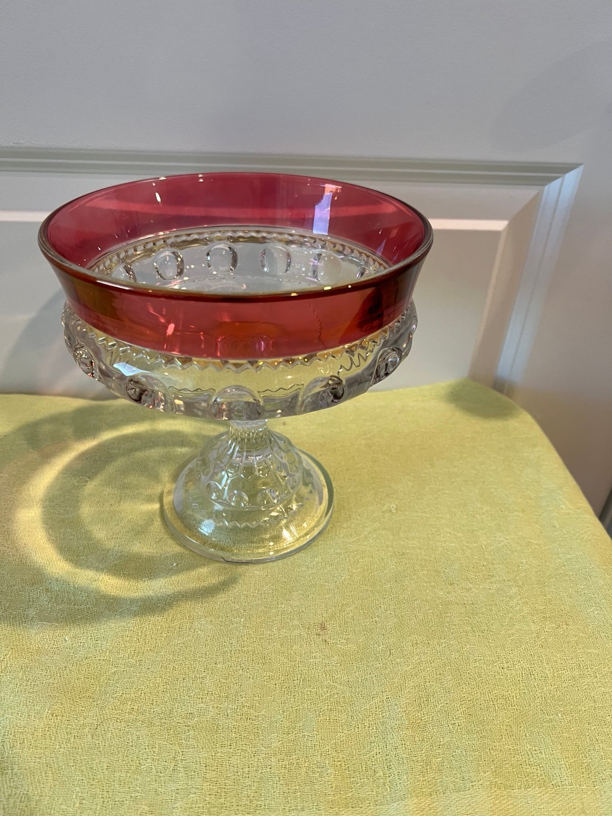 Indiana Glass Kings Crown compote/ pedestal candy dish