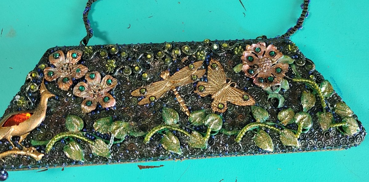 mary francis beaded purse