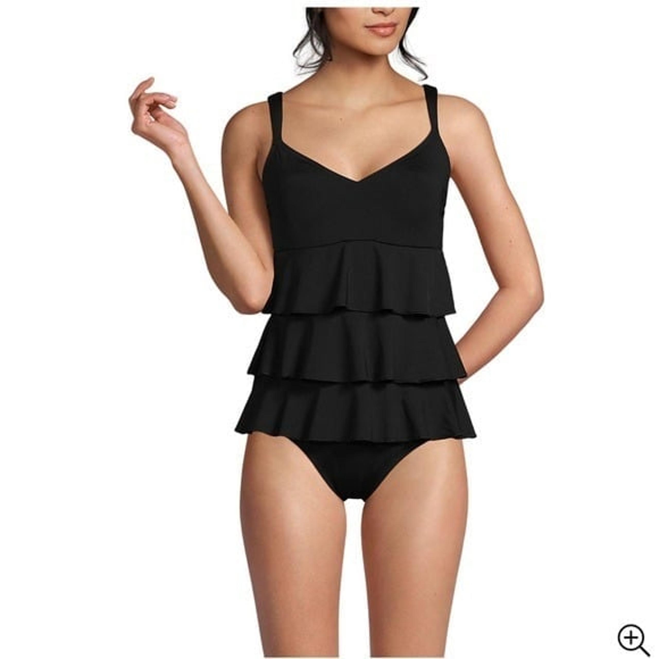 2x Lands end Ruffle Fauxkini one piece