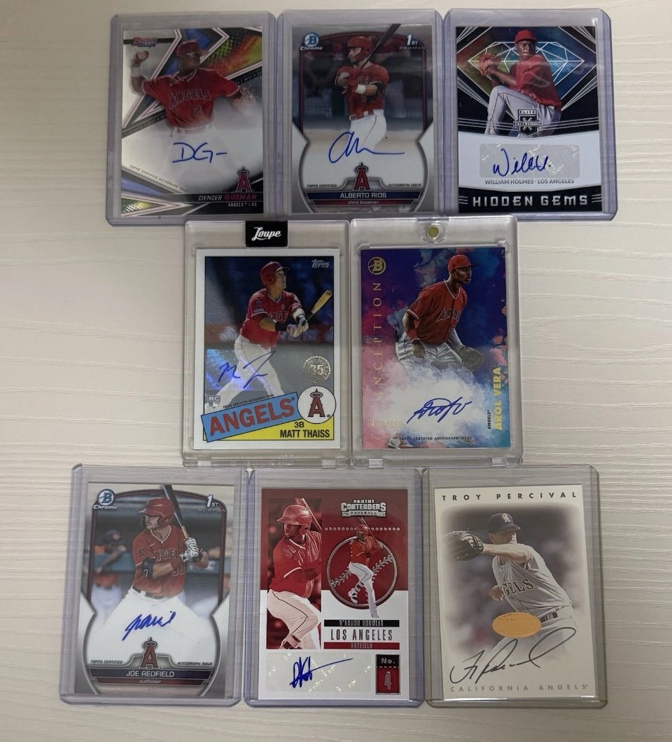 (8) Card LA Angels RC Auto Lot