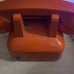 VINTAGE ITT ORANGE 1978 Rotary Dial Desk Telephone -TESTED WORKS