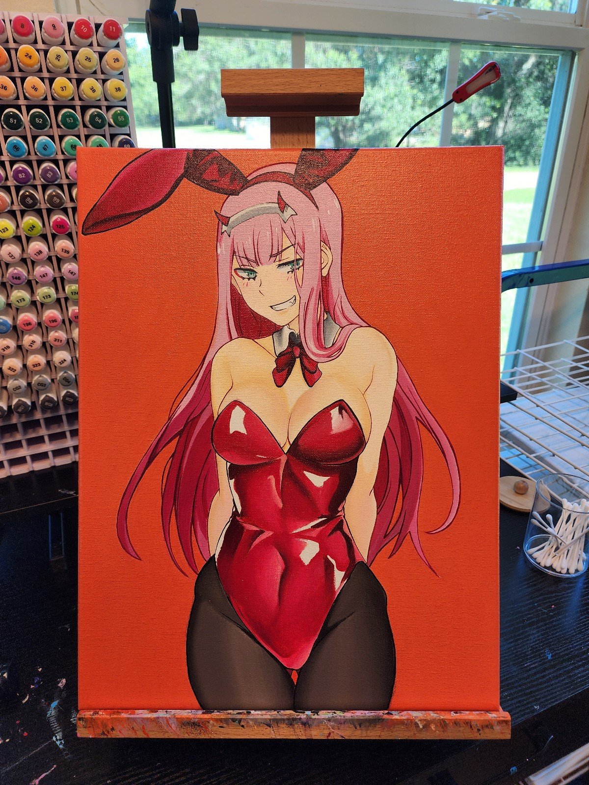 Bunny girl painting for Ryan Korver