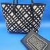 Coach Reversible Wild Plaid Black & Off White Large Tote Wristlet Makeup Bag