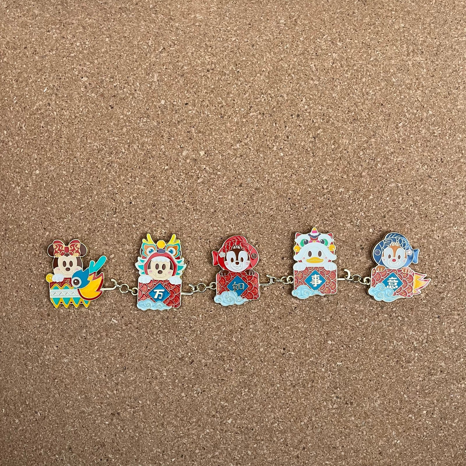 SHDR Shanghai Disney Chinese New year train pin set 2024