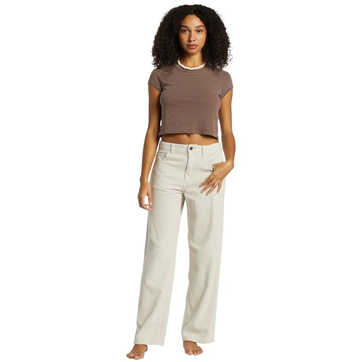 Billabong Midtown Corduroy Trousers in Moonlight for Women size 30 NEW