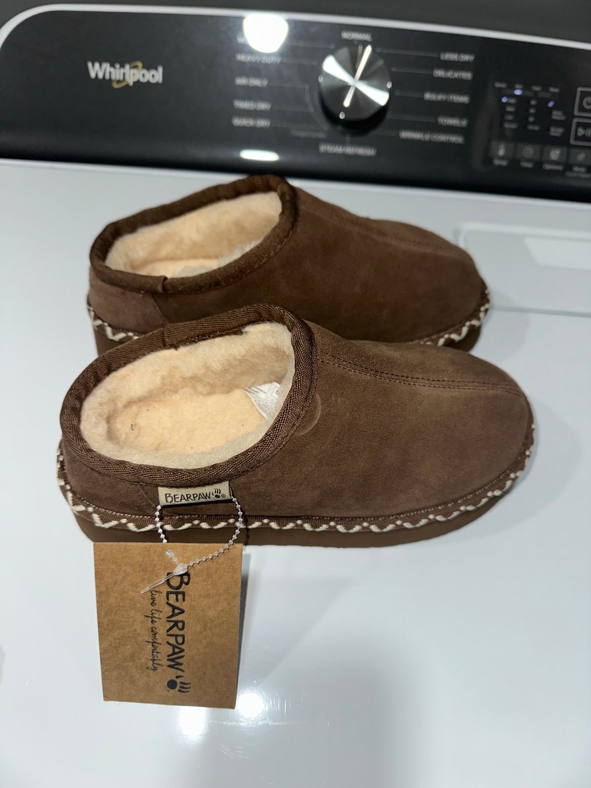 Bear paw slip ons