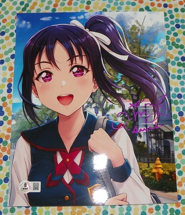 Trina Nishimura Sarah Kazuno Love Live! Signed 8x10 Photo Auto BAS Beckett #2