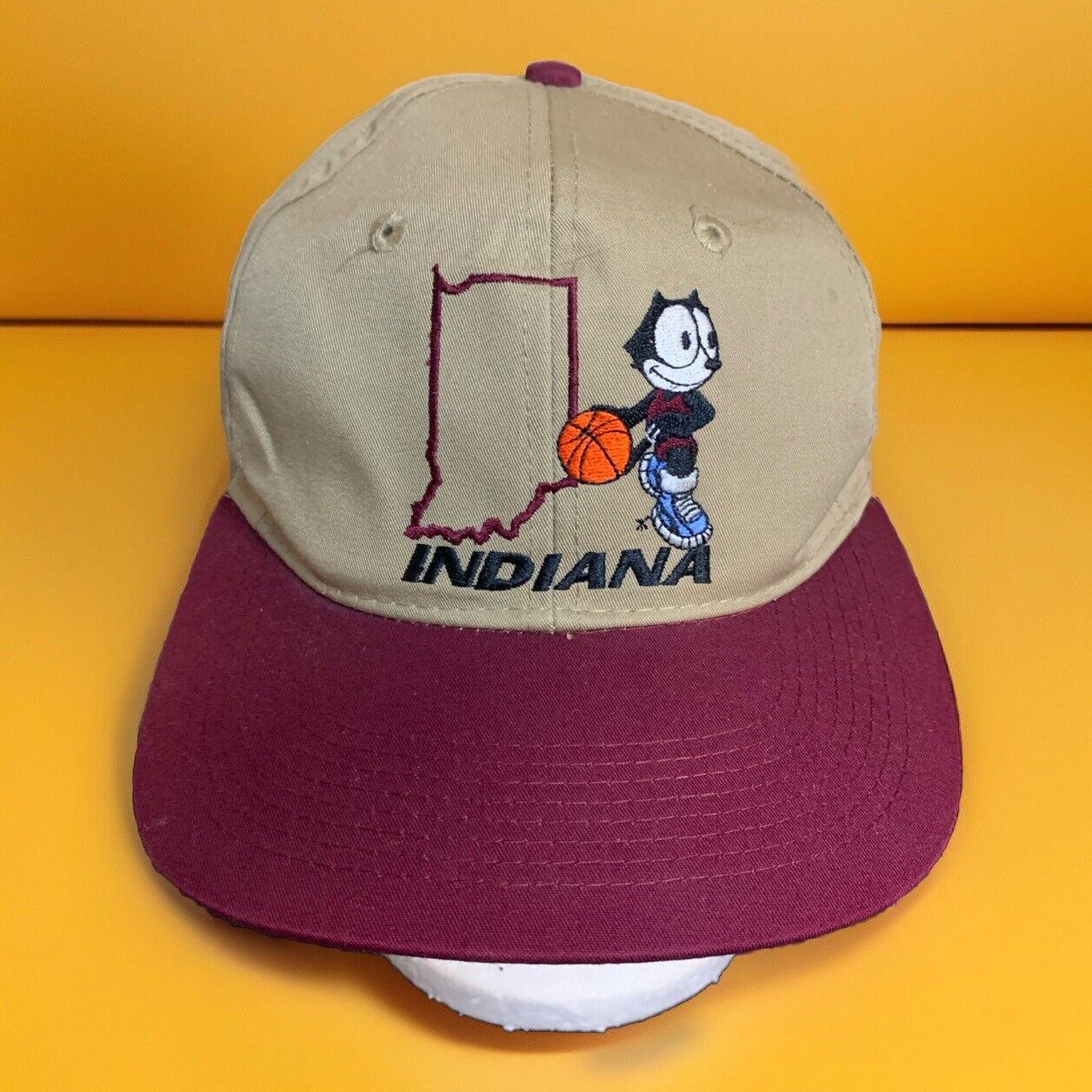 Rare Vintage Indiana State FELIX THE CAT Basketball (Adjustable Snap Back) Cap